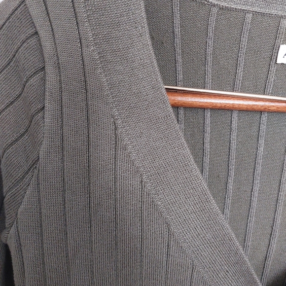 Abercrombie & Fitch Moss Green Mini Dress with buttons long sleeve v neck small - Picture 6 of 6